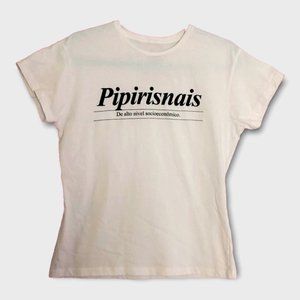 LAROUSSE White Graphic Womens Cut Tee size XL bust 38in